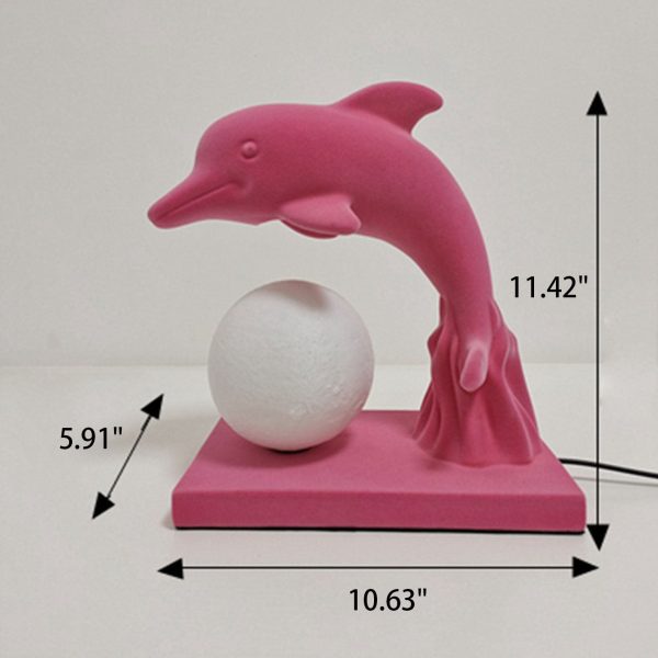 Nordic Creative Dolphin Ball Shade 1-Light Table Lamp - Image 6