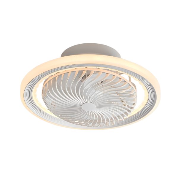 Round Mute Timing LED 3 Step Dimming Adjustable Bladeless Ceiling Fans - Image 7