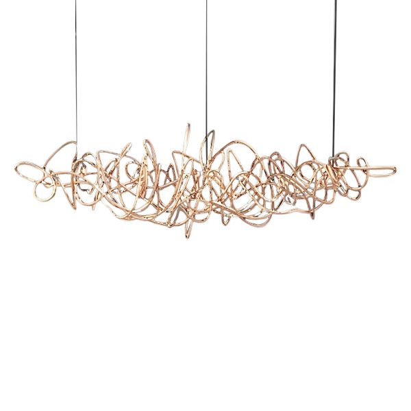 Irregular Creative Electroplate Hardware LED Postmodern Chandelier - Image 8