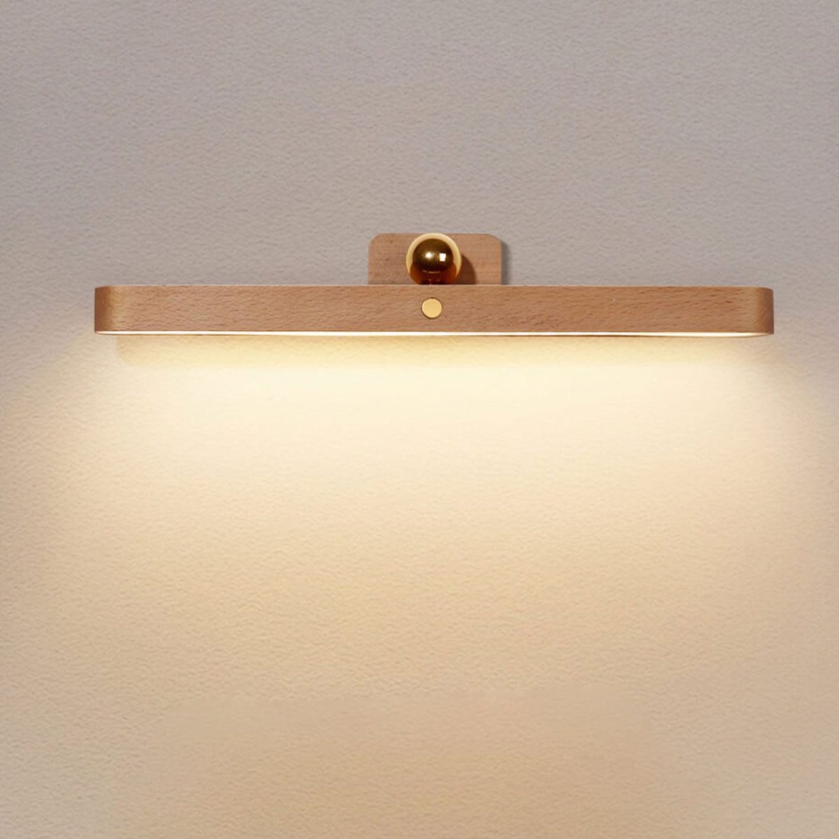 Modern Wooden Strip USB Magnetic LED Mirror Front Wall Sconce Lamp - Image 17