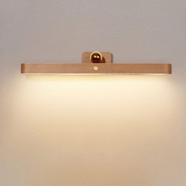 Modern Wooden Strip USB Magnetic LED Mirror Front Wall Sconce Lamp - Image 17