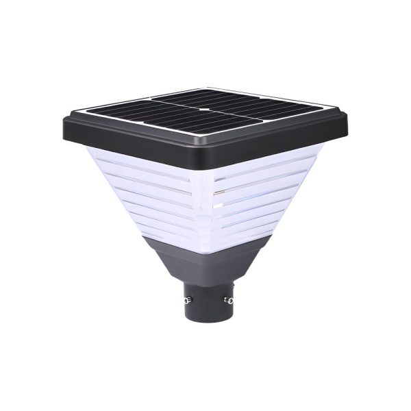 1-Light Black 98-In/118-In Solar LED Square Post Street Light - Image 9