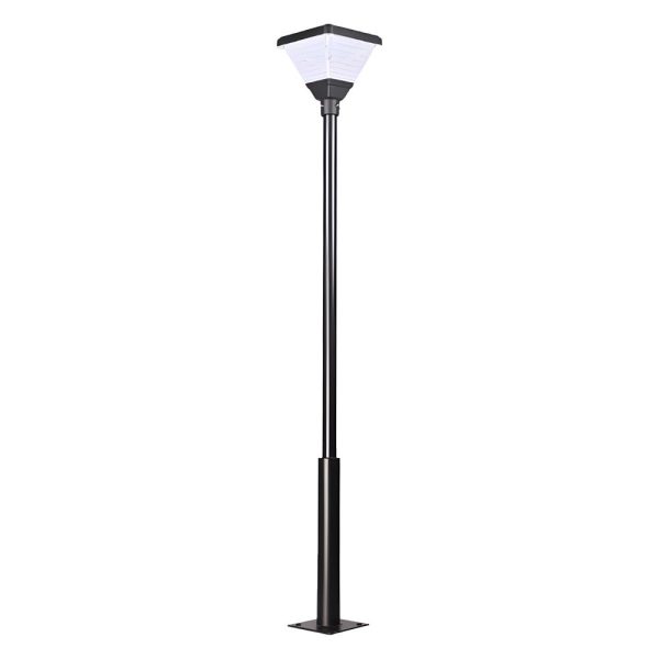 1-Light Black 98-In/118-In Solar LED Square Post Street Light - Image 8