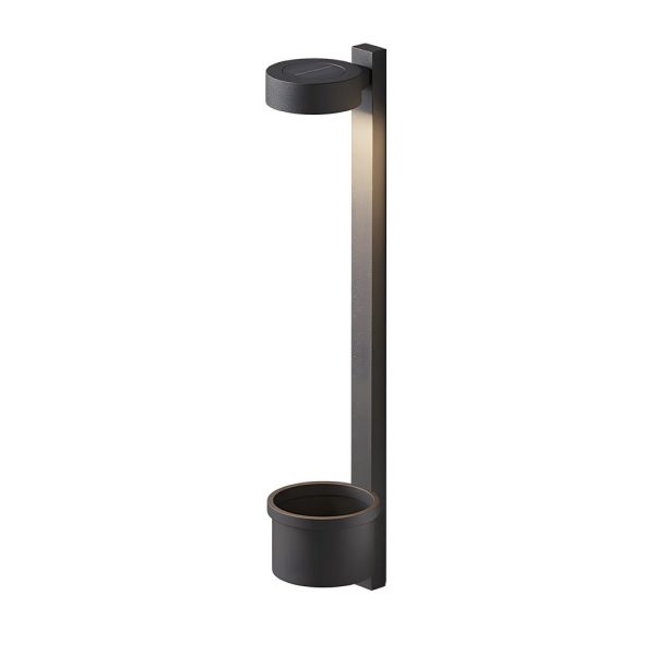 1-Light Solar Wall Mounted Plant Stand Outdoor Wall Light with Planter - Image 9