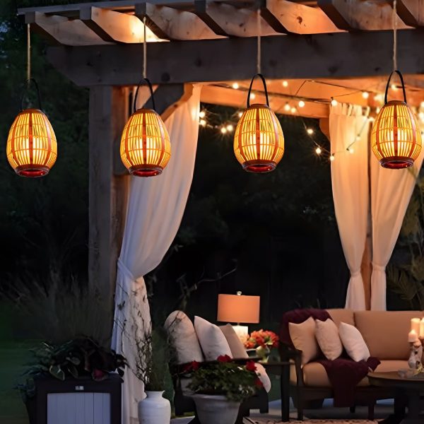 1 Pack Portable Waterproof Candle Light Outdoor Solar Lanterns - Image 4