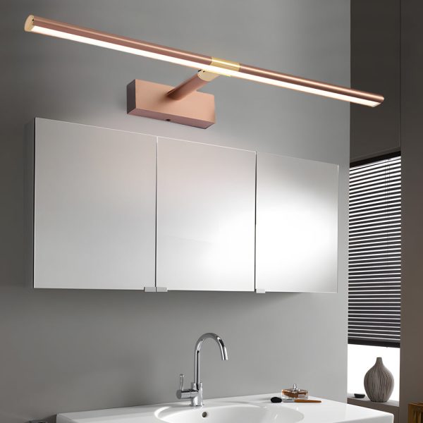 Retractable LED Bathroom Vanity Light with Adjustable Rod and Matte Finish - Image 4