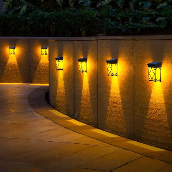 2Pcs Waterproof LED RGB Intelligent Motion Sensor Solar Wall Lights - Image 10