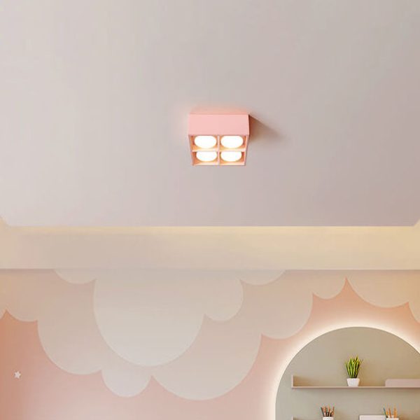 Minimalist Square Box Spotlight Iron LED Flush Mount Ceiling Light - Image 3