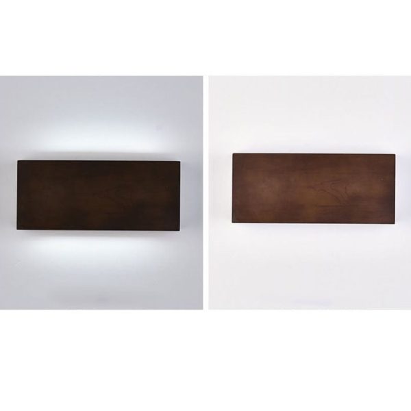 Japanese Wabi-sabi Log Wood Rectangular LED Wall Sconce Lamp - Image 14