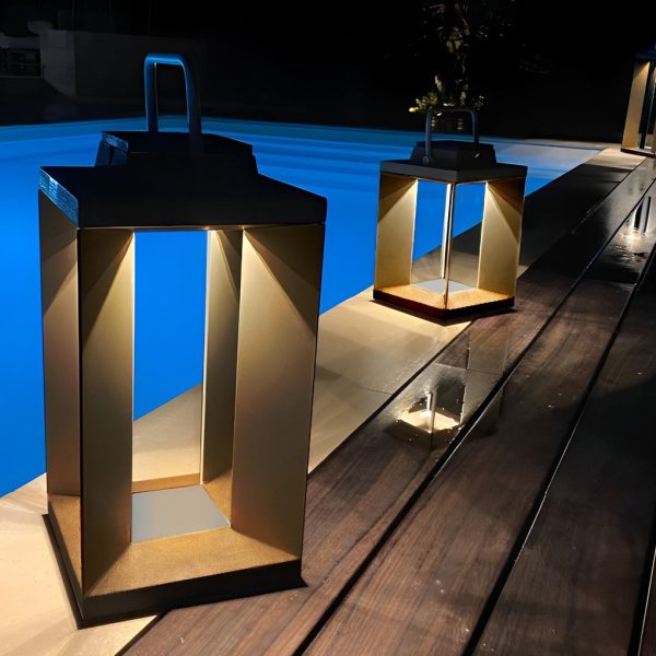 Portable Creative LED Waterproof Black Modern Solar Lawn Lamp Outdoor Lights - Image 9