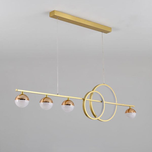 Modern Luxury Long Strip Round Globe Design LED Island Light Chandelier - Image 19
