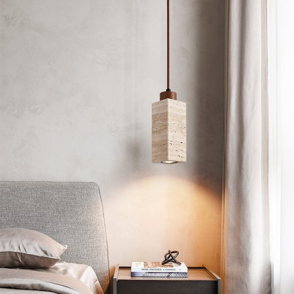 Japanese Wabi-sabi Solid Wood Stone 1/2/3-Light Island Light Chandelier - Image 18