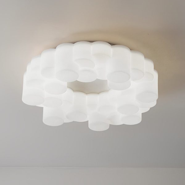 Ring Honeycombs Three Step Dimming LED White Ins Nordic Chandelier Light - Image 8