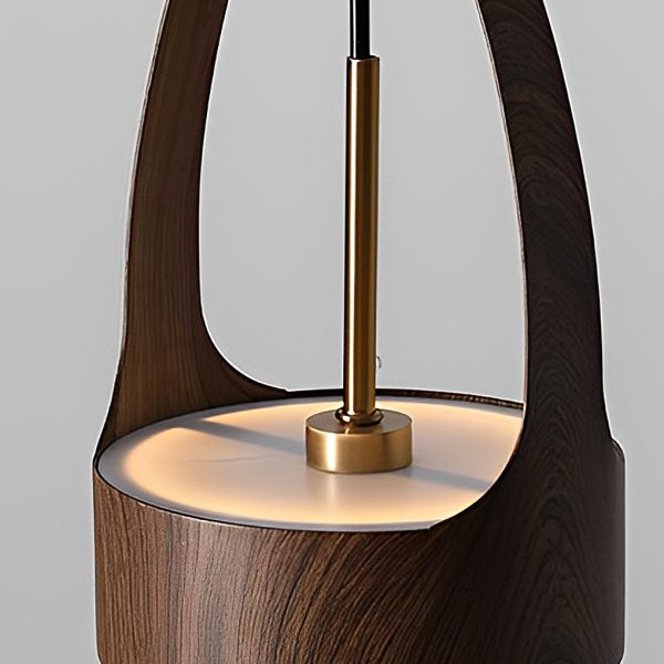 Wood Texture Acrylic LED Creative Nordic Small Chandelier Pendant Lamp - Image 10