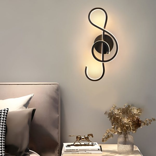 Musical Note Shaped Electroplated LED Modern Wall Sconce Lighting - Image 5