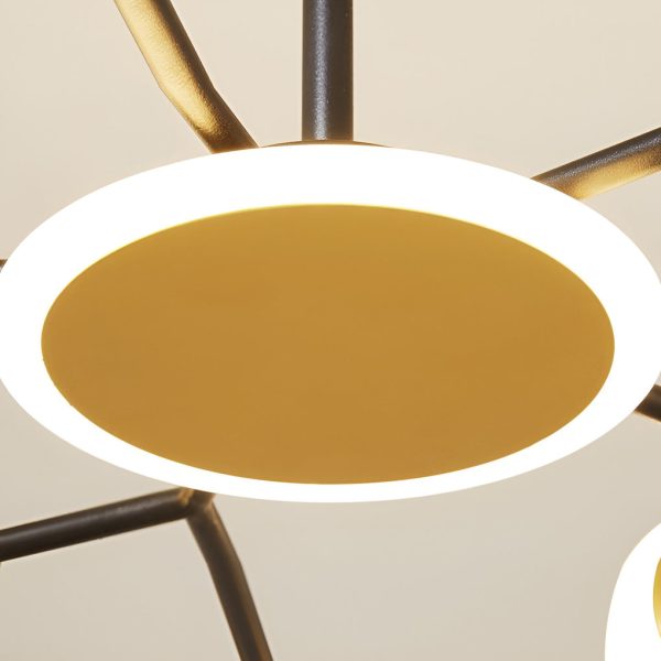 6 Lights Circles LED Modern Ceiling Lights Chandelier Hanging Lamp - Image 10