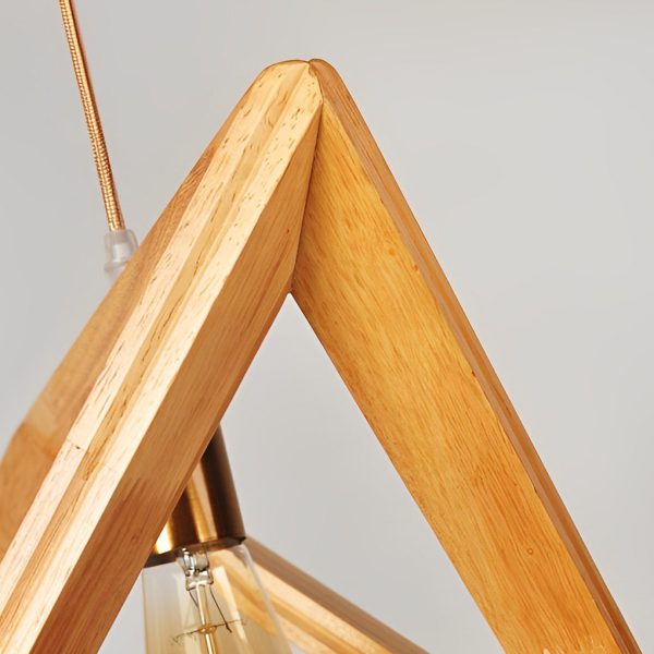 Creative Wood Frame Geometric Art Minimalist Nordic Pendant Lights - Image 11