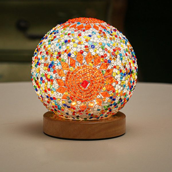 Stained Glass Table Lamp - Mosaic LED Lamp - Image 7