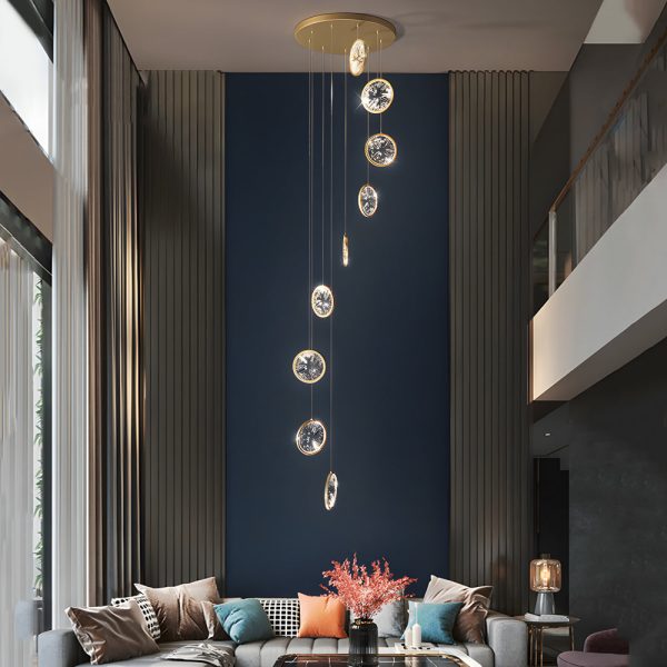Gold Crystal Staircase Chandelier - Image 5