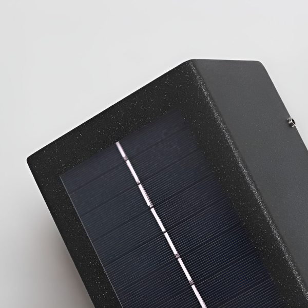 Rectangular Waterproof Up and Down Lights LED Solar Modern Wall Sconce Lighting - Image 10