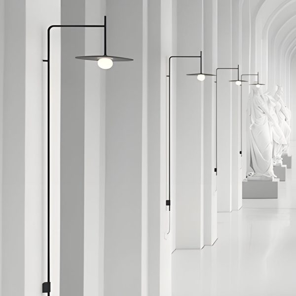 Minimalist Metal Long Pole Arm Tempo LED Wall Sconce - Image 2