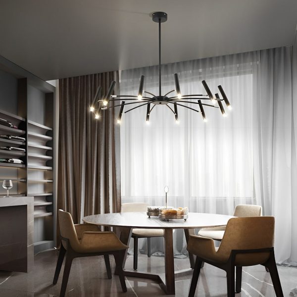 Adjustable Metal DIY Three Step Dimming LED Minimalist Chandelier - Image 3