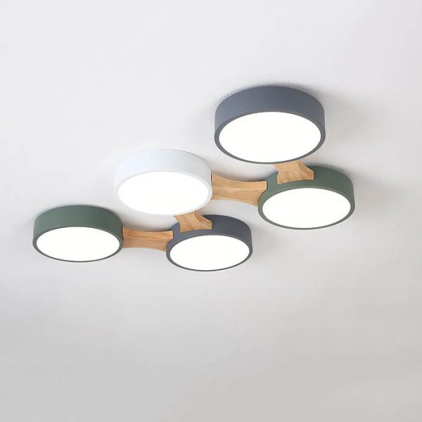 Modern Macaron Circle 3/4/5/8 Light LED Flush Mount Ceiling Light - Image 14