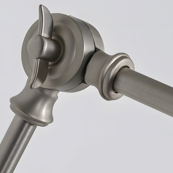 Swing Arm Wall Lamp Long 1 Bulb Rod Rocker Arm Wall Mounted Sconce with 3 Adjustable Joints - Image 8