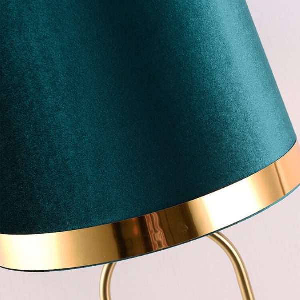 Luxury Art Fabric Metal Geometric Base 1-Light Table Lamp - Image 11