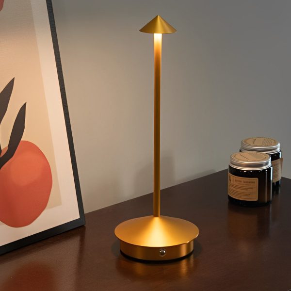 11.41 Inch Cordless Small Cute Mushroom Top Pina Table Lamp - Image 5