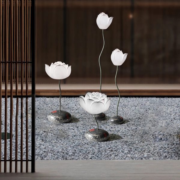 Short Fancy Lotus Aesthestics LED Flower Floor Lamp - Image 2