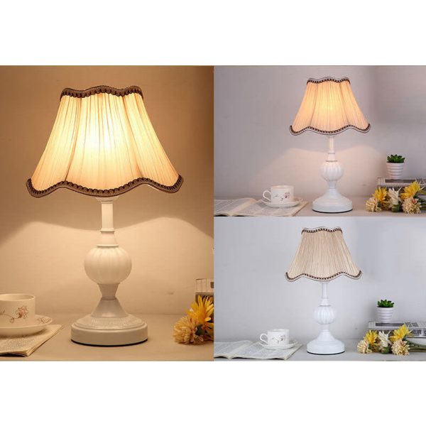 Nordic Vintage Floral Glass Fabric 1-Light Table Lamp - Image 17