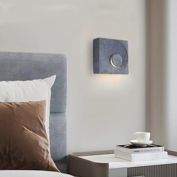 Frosted Cement Eclipse LED Wall Light - Image 2