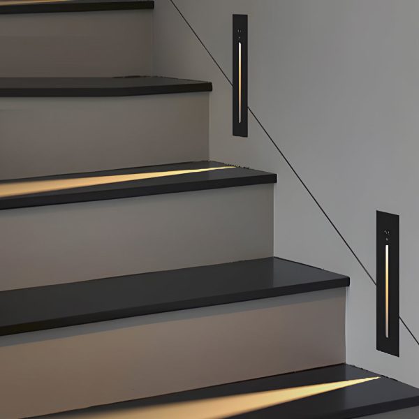 Vertical Motion Sensor LED Stair Light Wall Recessed Contemporary Lighting For Indoor and Outdoor Steps - Image 2