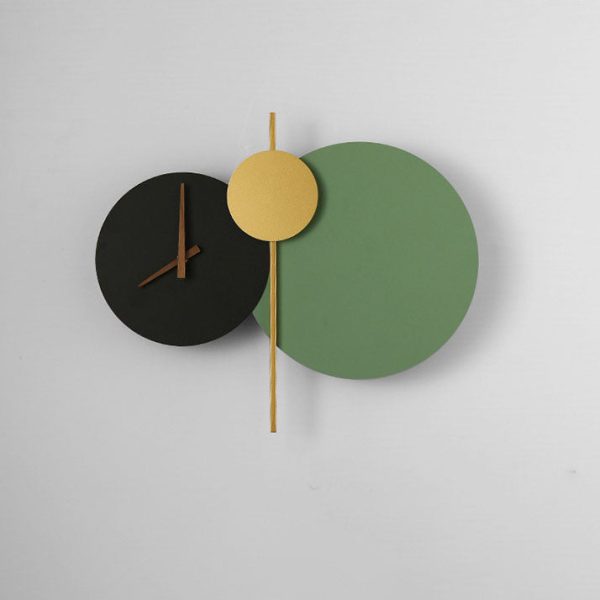Modern Minimalist Round Iron Acrylic LED Clock Wall Sconce Lamp - Image 17