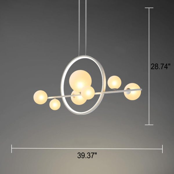 Modern Glass Long Bubble Magic Bean Island Light 7/10 Light Chandelier - Image 7