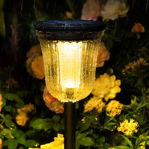 2Pcs Round Waterproof LED Intelligent Motion Sensor Solar Lawn Lights - Image 9