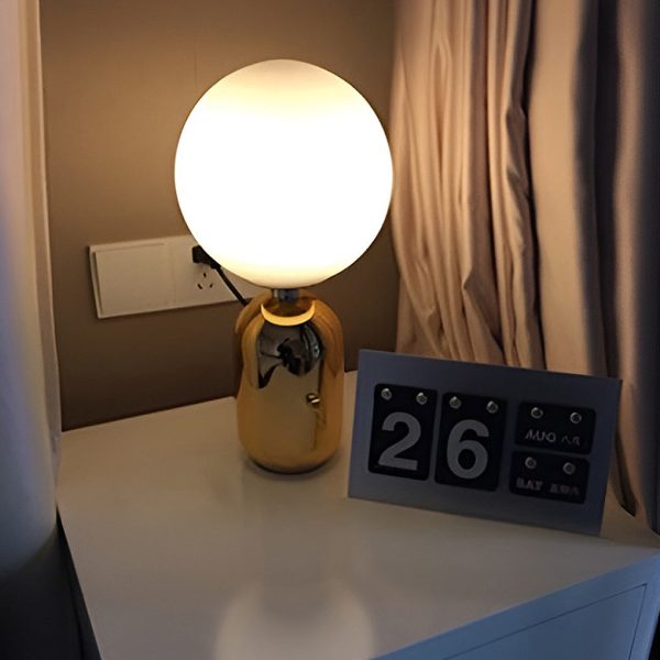 Modern Big Glass Global Ball LED Accent Table Lamp - Image 6