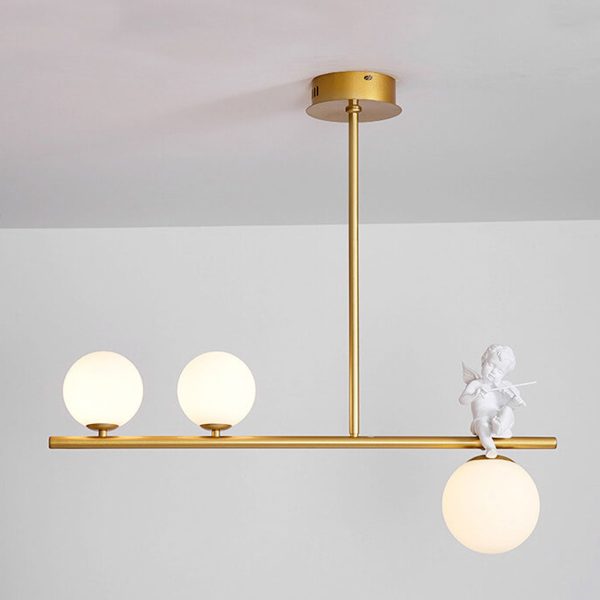 Nordic Luxury Long Glass Ball Angel Island Light 3/4 Light Chandelier - Image 9