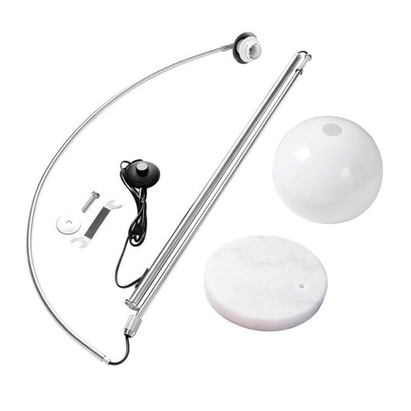 Modern Globe Acrylic Shade Fishing Rod 1-Light Standing Floor Lamp - Image 7