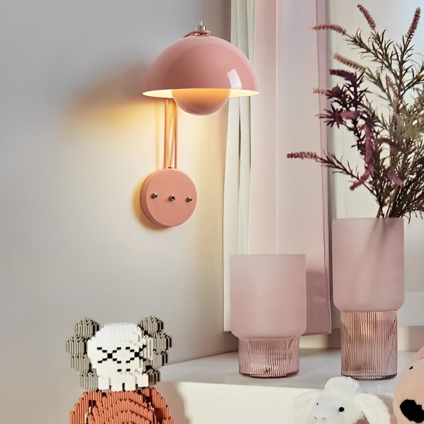 Creative Circular Three Step Dimming Nordic Round Wall Sconce Wall Lamp - Image 3