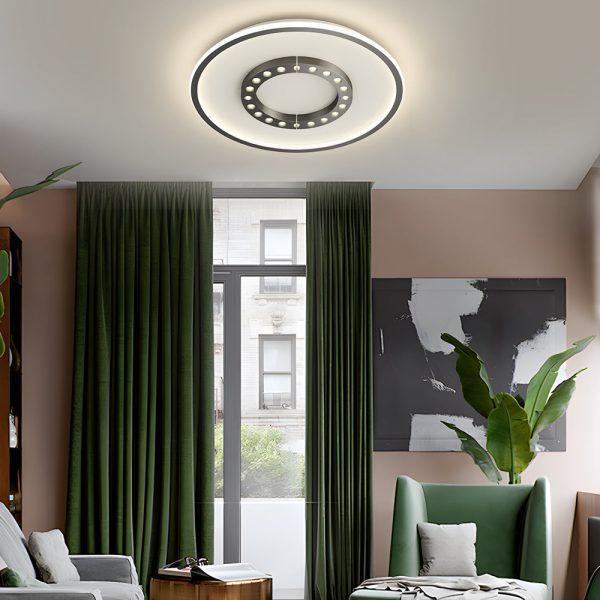 Square Round LED Anti-Glare 3 Step Dimming Modern Ceiling Lights Fixture - Image 4