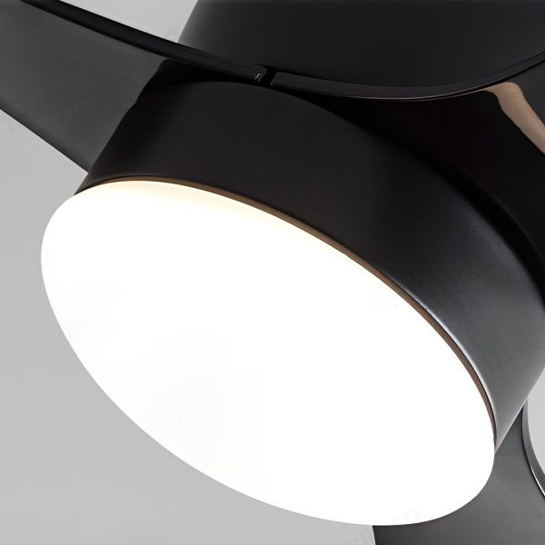 52 Inch 3 Blades Mute LED Dimmable Modern Ceiling Fan Lamp with Remote - Image 5
