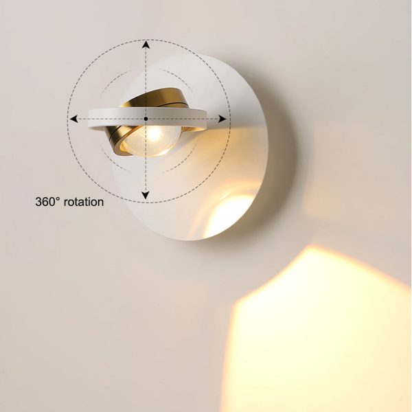 Round Square Creative Free Adjustable Direction Modern Wall Lights Fixture - Image 6