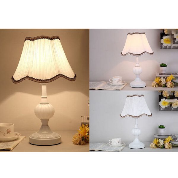 Nordic Vintage Floral Glass Fabric 1-Light Table Lamp - Image 18