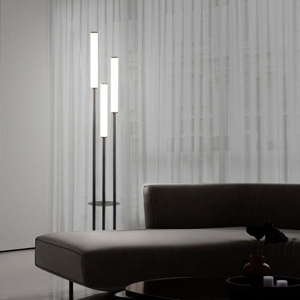 Modern Minimalist Creative Long Bar Design 3-Light LED Standing Floor Lamp - Image 11