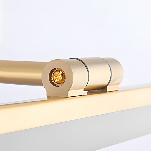 Adjustable LED Bathroom Vanity Mirror Light with Rotatable Flat Bar in Gold/Black Finish - Image 5