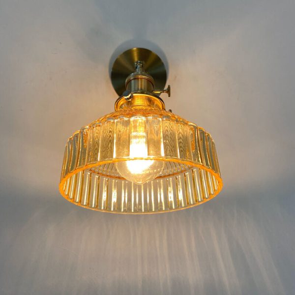 Nordic Dome Glass Shade Brass 1-Light Wall Sconce Lamp - Image 6