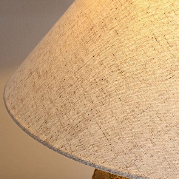 Modern Shabby Chic Cone Fabric Ceramic Jar 1-Light Table Lamp For Bedroom - Image 8