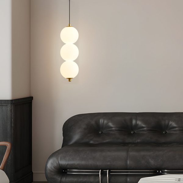 Modern Round String Vertical Balls Pendant Lamp Dimmable LED Chandelier - Image 3